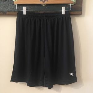 Diadora Black Soccer Shorts Size Large